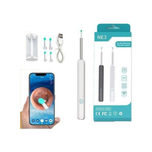 Nettoyeur d’oreille intelligent avec caméra HD – Otoscope sans fil NE3 avec recharge Type-C et inspection visuelle facile