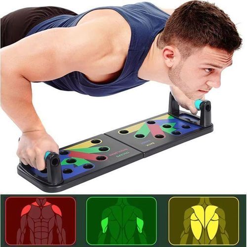 Planche de Push-up Multifonctionnelle, Entraînement Complet, Accessoire Fitness à domicile pour hommes et femmes, Planche de traction 14 en1 support pour la musculation