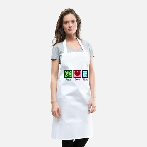 Cuisson amour paix ,tablier de cuisinepaix amour cuisson, jolie boulanger, pât- طابلية مطبخ مع جيبين,