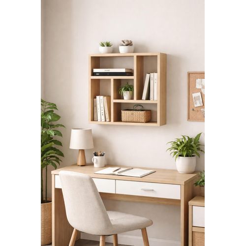 Étagère murale design en bois – 50 × 50 cm