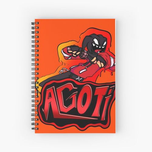 AGOTI fnf mod character Graffiti Spiral Notebook Bloc note
