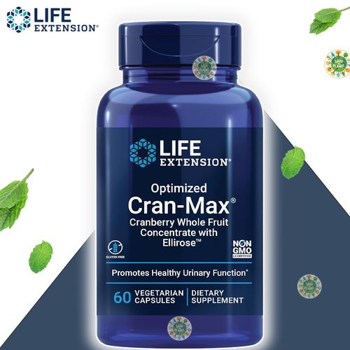 Life Extension, Optimized Cran-Max, Cranberry Whole Fruit Concentrate With Ellirose, 60 Vegetarian Capsules, Cran-Max optimisé, Concentré de canneberges entières avec Ellirose