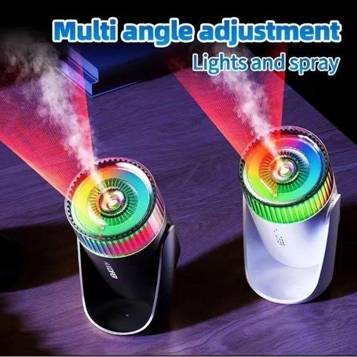 Diffuseur LED Noir – Brume & Lumière Multicolore