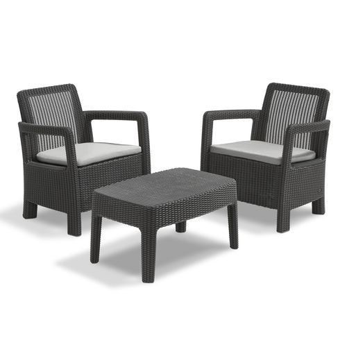 Salon TARIFA BALCONY Avec Table Basse - Gris