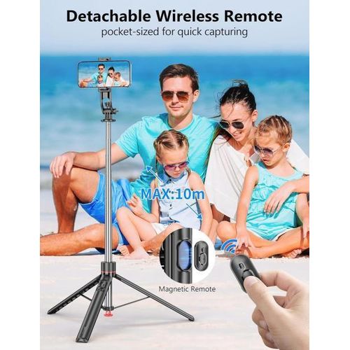 Perche Selfie + Trépied avec Télécommande Bluetooth