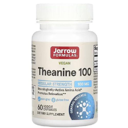 Jarrow Formulas, Theanine 100, 100 mg, 60 Veggie Caps
