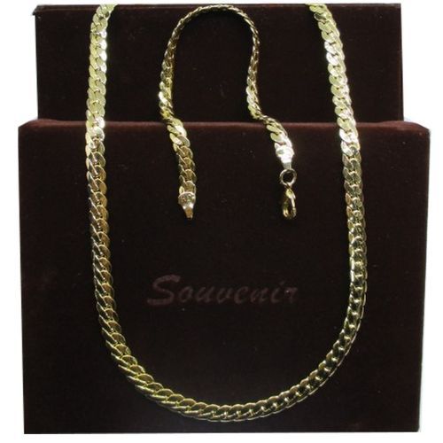 Coffret : collier + gourmette en plaqué or (sans boite)