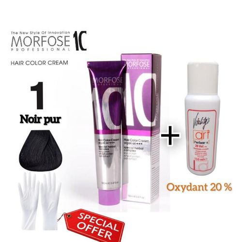 Coloration n 1 Noir intense 100 ml + oxydant 20 % - 150 ml
