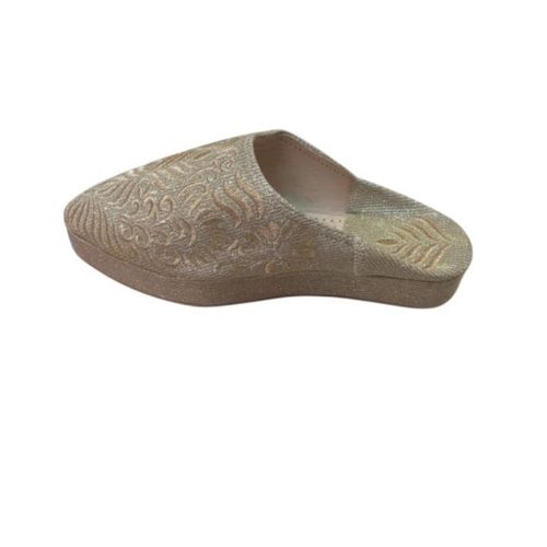 Babouche Cherbil Marocain Traditionnel en Cuir pour Femme - Beige