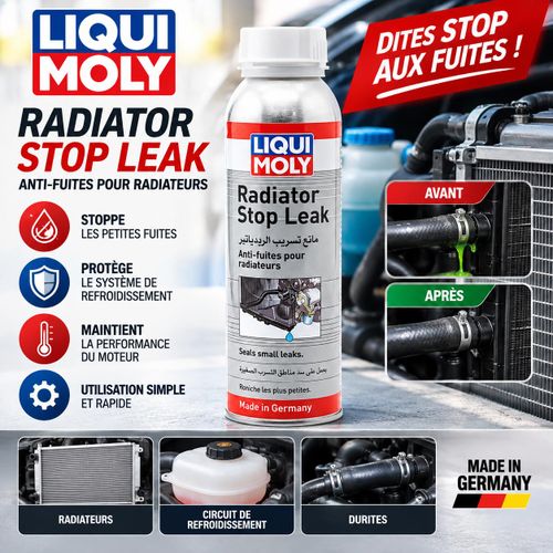 Anti Fuite Radiateur Liquide De Refroidissement Scellant Micro Fuites Protege Circuit Refroidissement Moteur Auto Moto Entretien Flacon Canette 250 ml