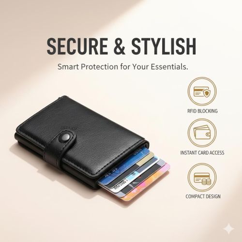 FID visite porte-carte de crédit stockage luxe petit portefeuille intelligent en métal porte-carte d'affaires étui femmes minimaliste portefeuille pour hommes