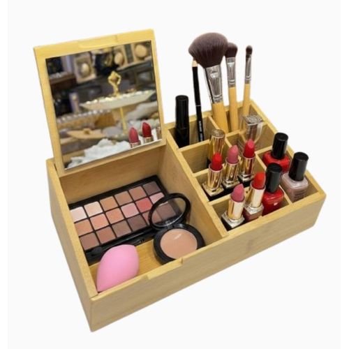 Organiseur de maquillage avec miroir