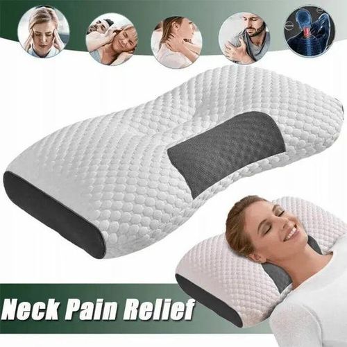 Oreiller ergonomique en mousse mémoire – Coussin orthopédique de soutien cervical pour un sommeil confortable