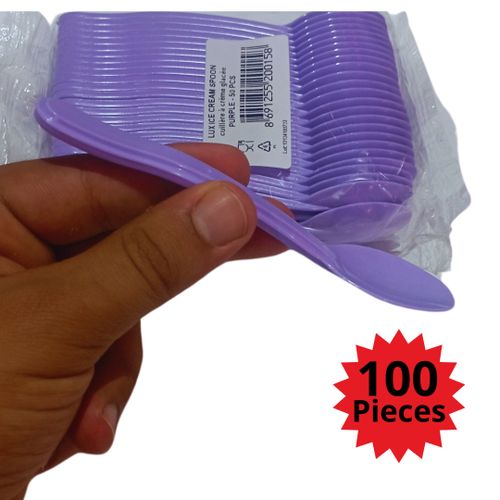 lux ice cream spoon cuillére a créme glacée ,kukiai, cuillère, spatule, cercueil, kuchara 100 Pieces violet