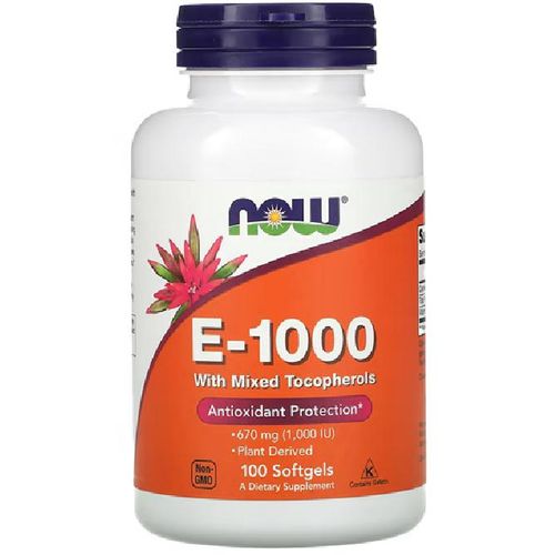E-1000 with Mixed Tocopherols, 670 mg (1,000 IU), 100 Softgels