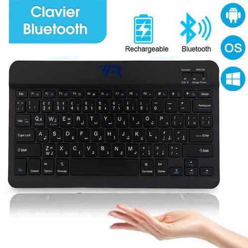 Clavier Bluetooth Tablette Sans Fil, Chargeur Type C, Slim - pour Pc, Mac, tablette IPad, Android IOS Windows- 10 x 6inch