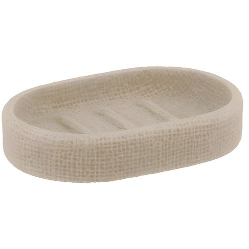 Porte-savon - Polyrésine Naturelle - Rangement Salle de Bain - Beige
