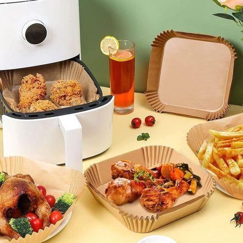 50 Papier pour air fryer, papier antiadhésif carré pour friteuse à air