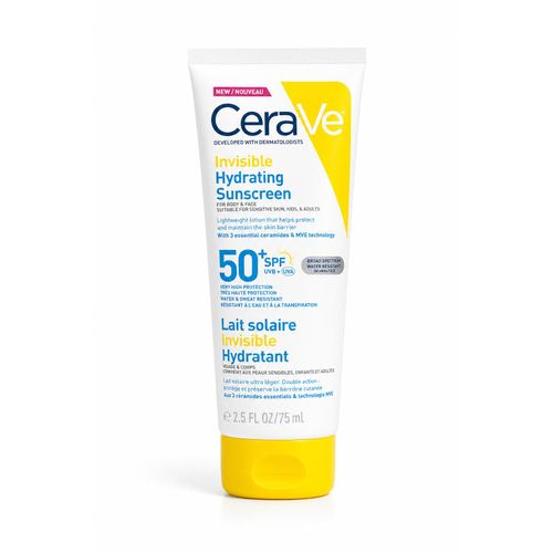 Écran Solaire Hydratant Invisible SPF 50+ – Visage & Corps 75 ml