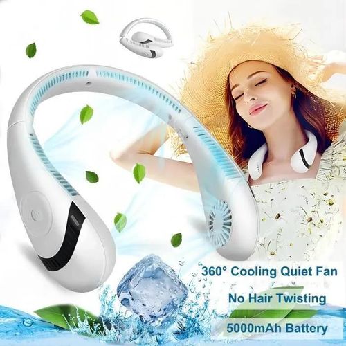 Climatiseur de Cou, Ventilateur de Cou muet avec 3 niveaux de flux d'air