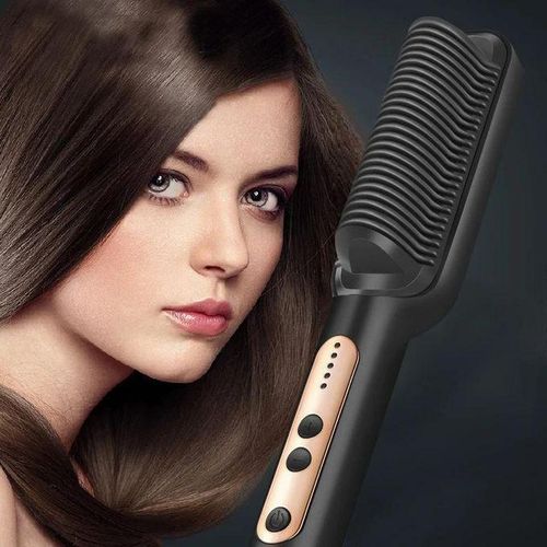 okany Brosse à lisser électrique, peigne chauffant multifonctionnel pour cheveux lisses