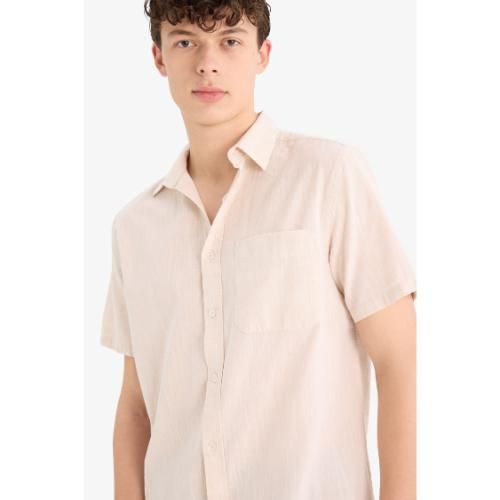 Chemise Homme coupe regular en coton - Beige - F0196AX.