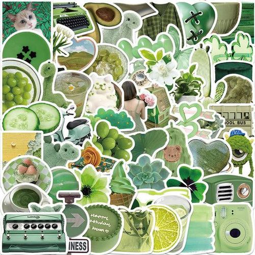 60pcs Green Goods Stickers