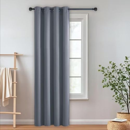 Rideaux Occultant gris Isolant Thermique 235 x140 cm 1 Pièce à Oeillets-Rideaux Opaque Doux et Esthétiques Rideau Anti Froid Chaleur