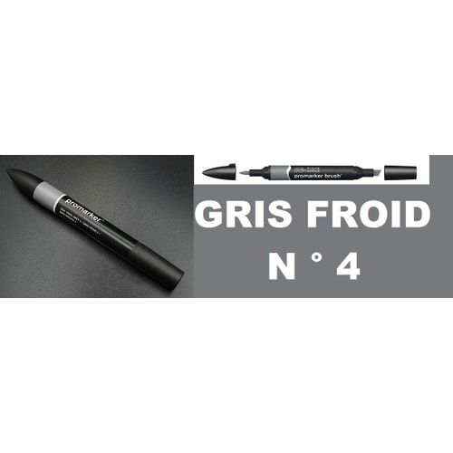 Promarker Gris Froid N°4 CG4 Alcool 2 pointe:Parfait pour tout objet artistique
