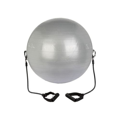 Balle de GYM Gym Ball avec Bandes extensibles gris