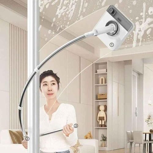 Nettoyeur de Vitres Télescopique– ête Pivotante 360° – Raclette Professionnelle pour Fenêtres Hautes et Zones Difficiles d’Accès