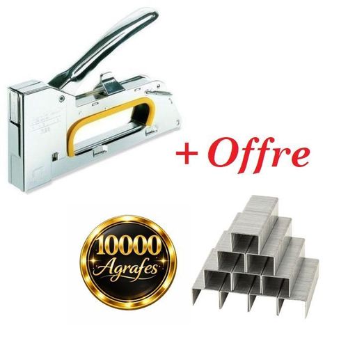 Agrafeuse de Bricolage Haute Résistance Inclus 10 000 Agrafes