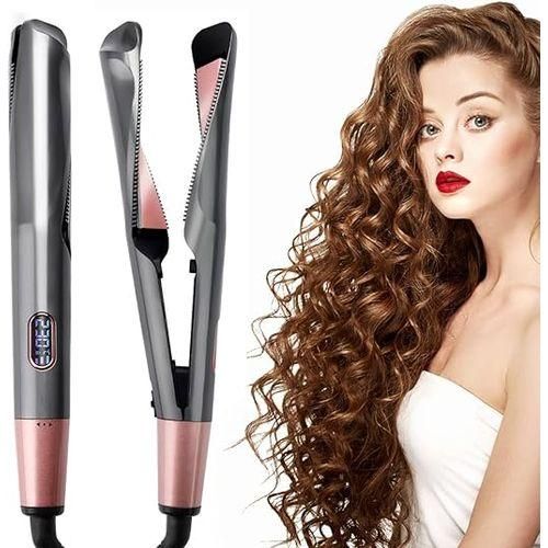 Fers à Lisser Lisseur Boucleur cheveux Curl & Straight 2 in 1 + GANT