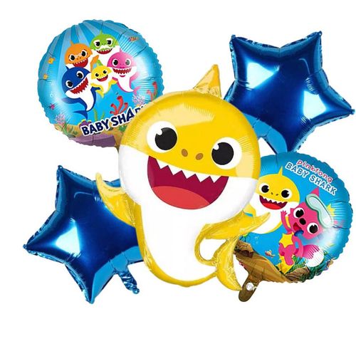 Pack de 5 Ballons BABY SHARK Trés Bonne Qualité