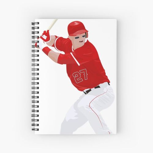 Mike Trout Baseball Batting Stance Spiral Notebook Bloc note