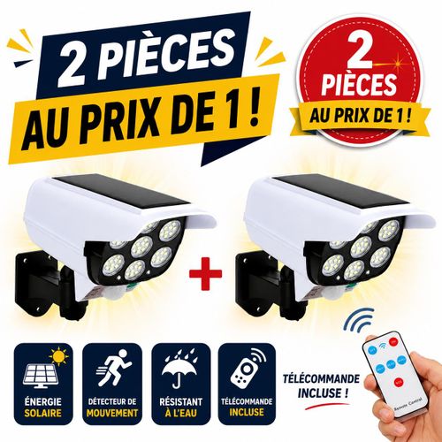 Projecteur Solaire LED Extérieur avec Capteur de Mouvement et Télécommande 2 pcs