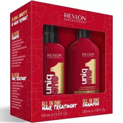 UNIQ ONE ALL IN ONE TRAITEMENT SANS RINÇAGE 150ML & SHAMPOOING 230ML COFFRET