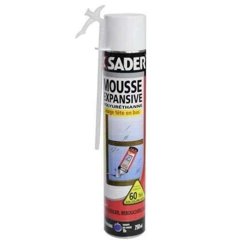 Mousse Polyurethanne pour fixer,calfleutrer,caler,chassis, portes,fenetres 750ML