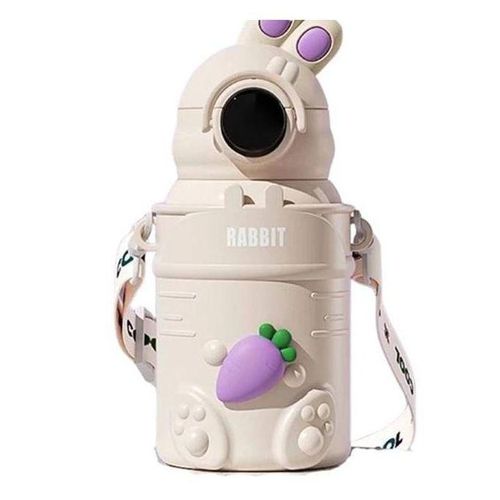 Bouteille isotherme en acier inoxydable 500 ml avec paille pour enfants, étanche