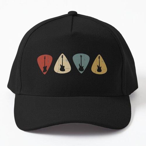 casquette personnalisée Médiators pour guitares basses rétro casquette noire unique