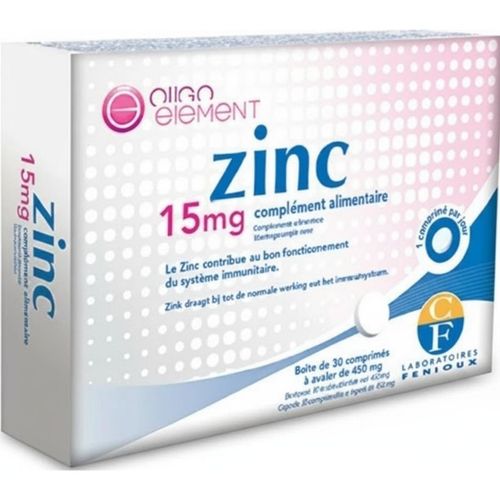 Zinc - Soutien du système immunitaire - 15mg Comprimés - 30 comprimés