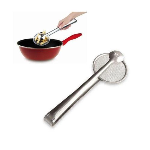 passoire et Pince passoire pour friture avec passoire, Pince à frites en Inox