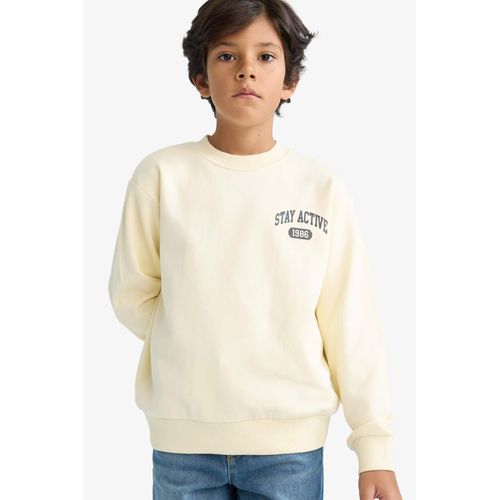 Sweatshirt imprim col rond pour garon