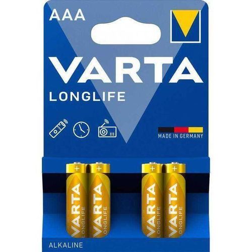 VARTA 4 Piles AAA 15v Longlife AlKaline LR6 Batterie Alcaline Blister 4Pcs