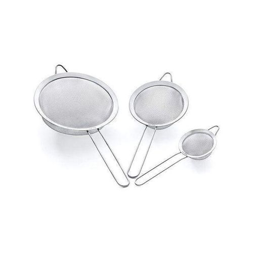 Passoires de cuisine en INOX, 3 Tamis à Mailles fines pour farine et poudres