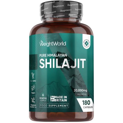 Capsules de Shilajit Himalayen Pur 20,000mg 180 Capsules