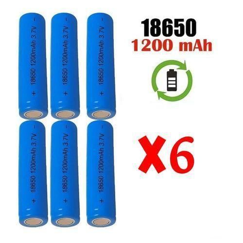 Ensemble de 6 piles rechargeables 18650 – Pour radios, jouets et outils
