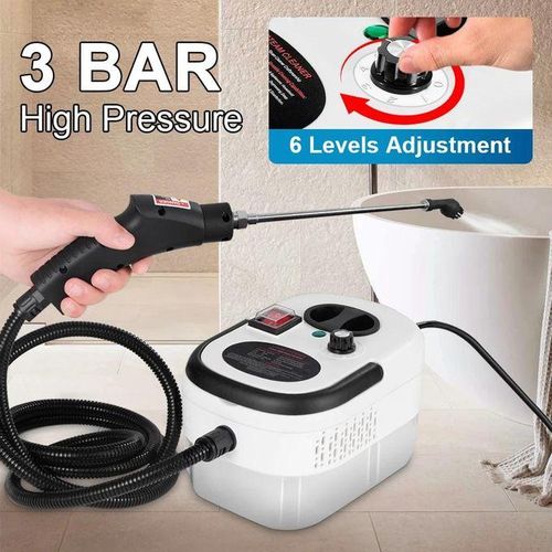 Nettoyeur Vapeur à Main 2500W avec Grand Réservoir 1200ml Pistolet de Pulvérisation et Accessoires Multifonctions