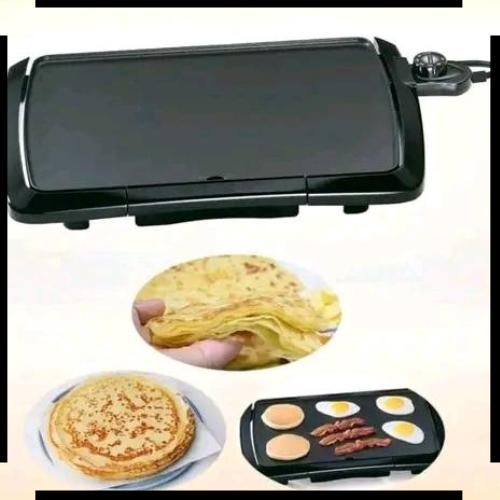 Plancha électrique multifonction – Plaque de cuisson antiadhésive avec thermostat réglable