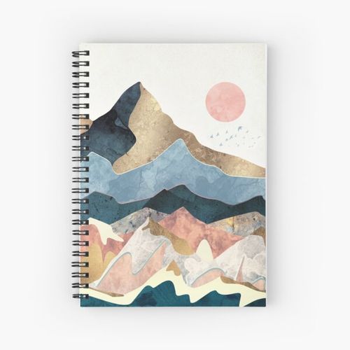 Golden Peaks Spiral Notebook Bloc note